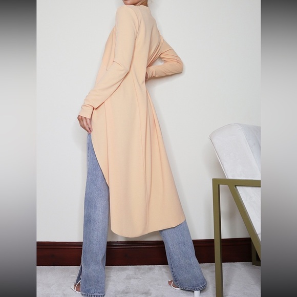 Peach Waterfall Maxi Duster Jacket - Picture 2 of 4